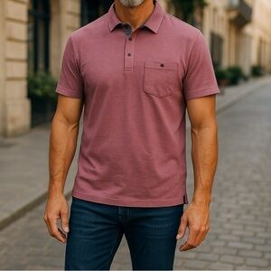 Ted Baker Mens Cotton Pique Short Sleeve Polo Shirt, Mens SIze 3 (Medium)